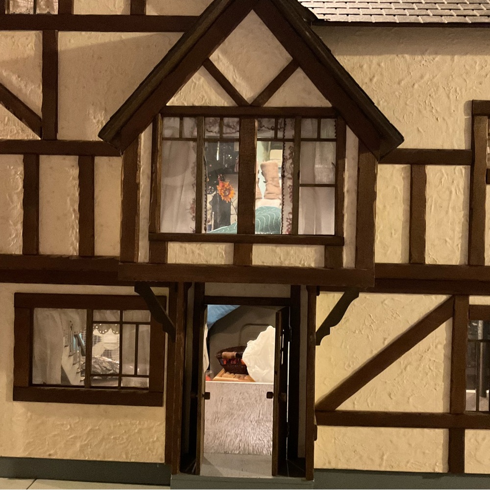Dollhouse was custom-made in 1970’s authentic wood, wallpaper etc. available 4\4